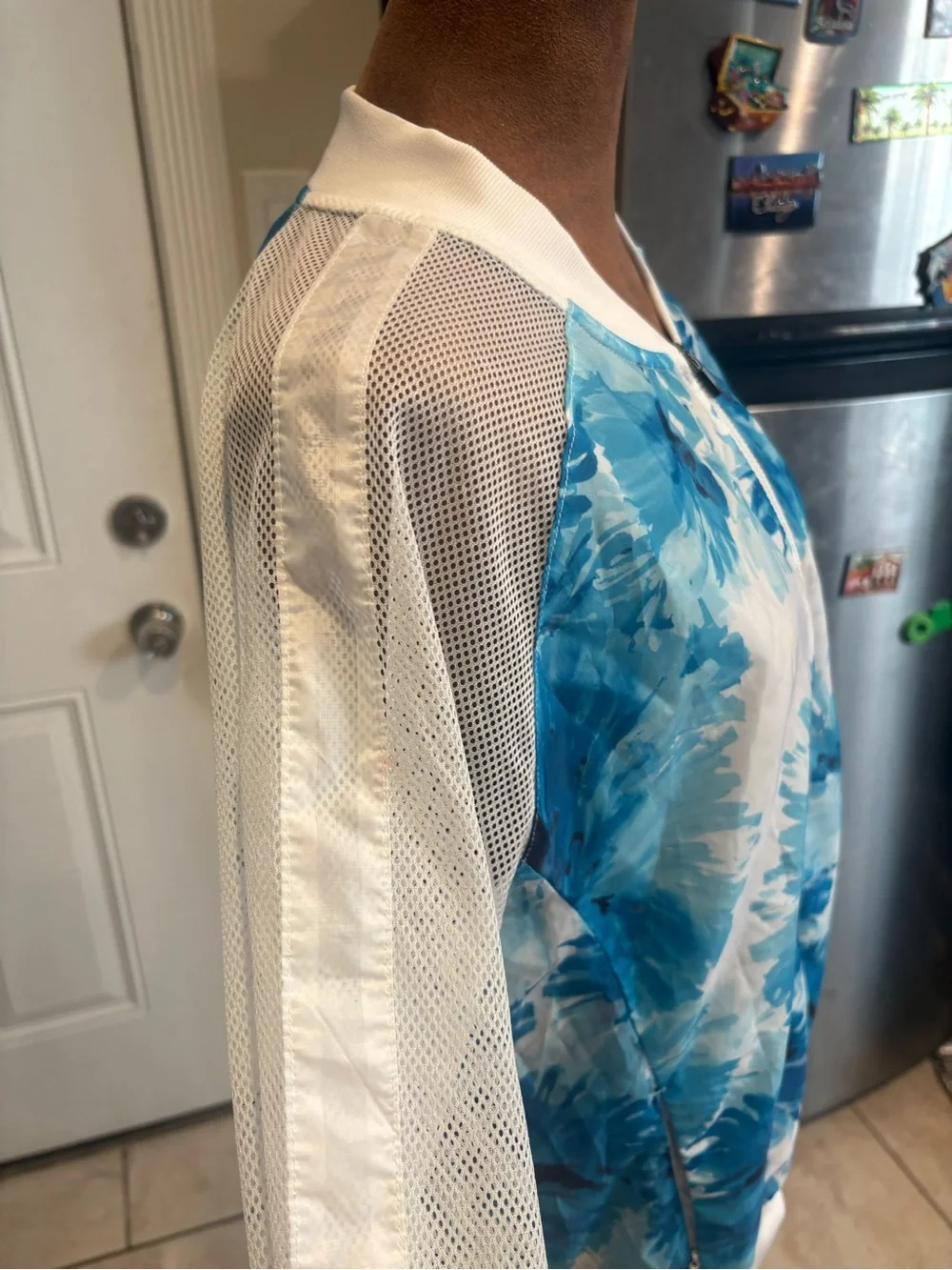 Fabletics Light Blue Floral Jacket